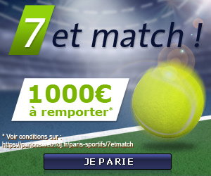 7 et match : Gagnez 1000€ chez ParionsWeb
