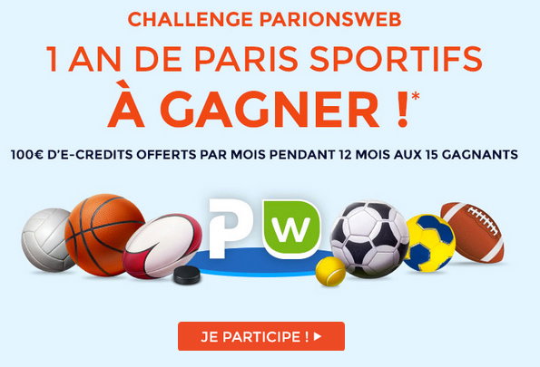1 an de paris sportifs à gagner chez ParionsWeb