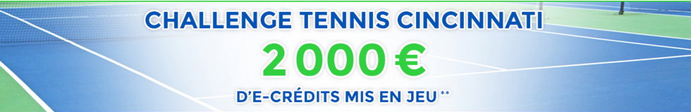 2.000€ à gagner sur le Masters 1000 Cincinnati avec ParionsWeb