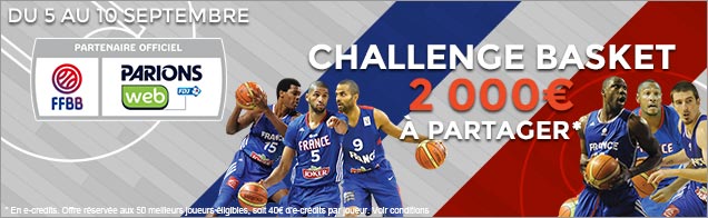 Euro 2015 de Basket : 2.000€ à partager sur ParionsWeb !