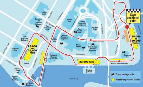 circuit urbain singapour grand prix singapour 2015