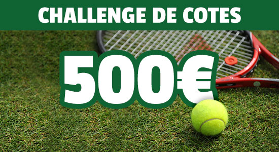 france paris wimbledon challenge cote 500 euros