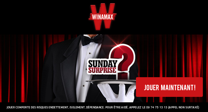 winamax poker sunday surprise dimanche 15 janvier diamant rouge statut vip red diamond
