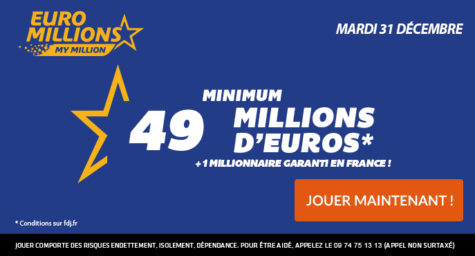 Tirage Euromillions Mardi 31 Decembre 2019 49 Millions D Euros A Gagner