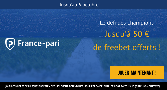france-pari-defi-champions-coupes-d-euro-6-octobre-50-euros-freebets