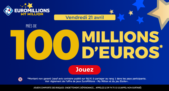 FDJ EuroMillions : encore plus de chance d'être millionnaire ce vendredi 21  janvier !