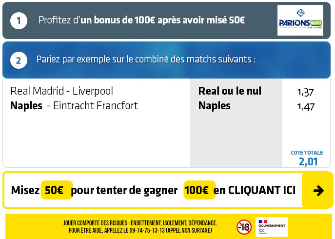 parionssport en ligne 100 euros offerts 
