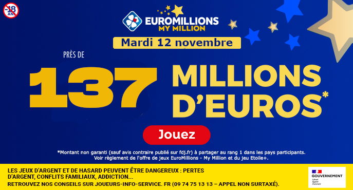 euromillions mardi 12 novembre 2024