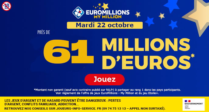 euromillions mardi 22 octobre 2024