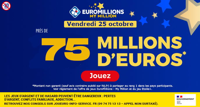 euromillions vendredi 25 octobre 2024