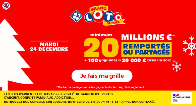 Tirage LOTO samedi 26 octobre 2024