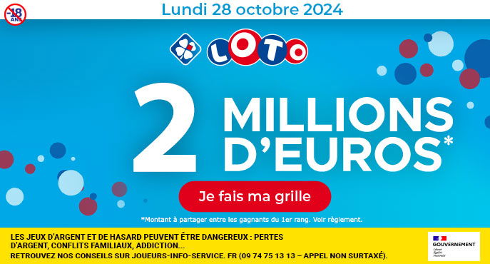 Tirage LOTO samedi 26 octobre 2024