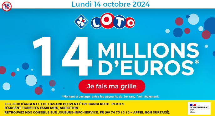 Tirage LOTO lundi 14 octobre 2024