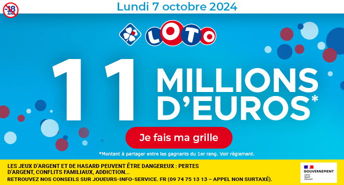 Tirage LOTO lundi 7 octobre 2024