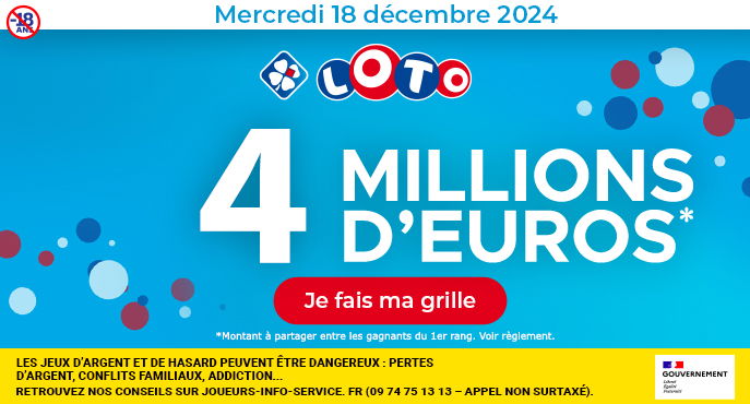 Tirage LOTO samedi 16 novembre 2024