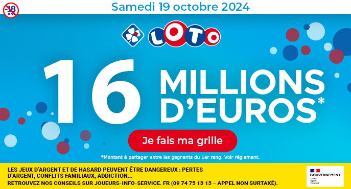 Tirage LOTO lundi 14 octobre 2024