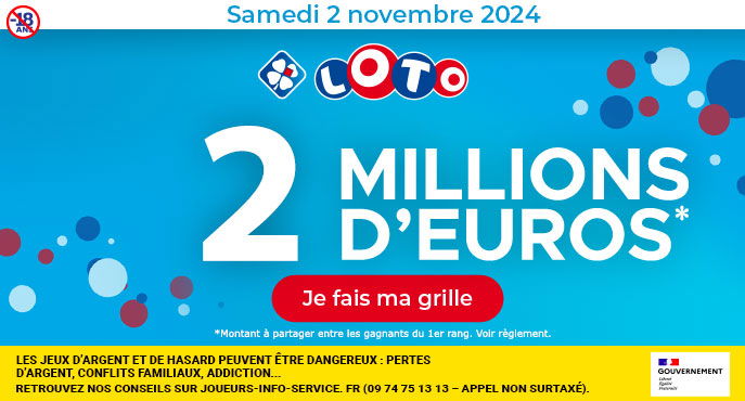 Tirage LOTO samedi 26 octobre 2024