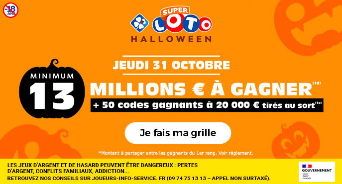 Tirage LOTO samedi 26 octobre 2024