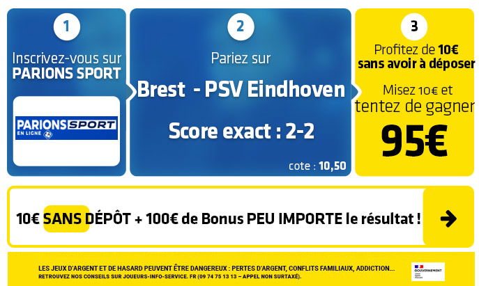 parionssport en ligne 100 euros offerts