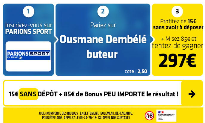 parionssport en ligne 100 euros offerts