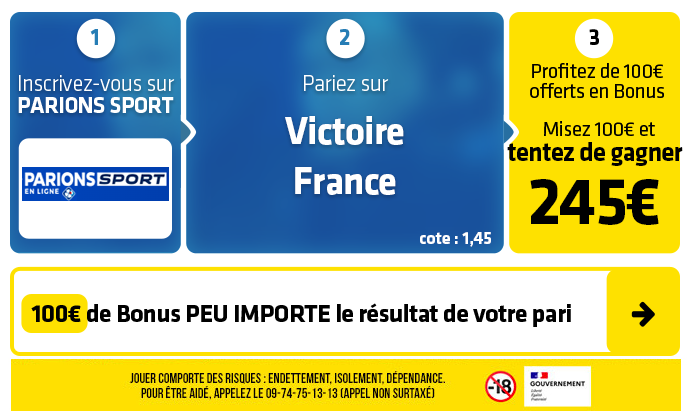 parionssport en ligne 100 euros offerts