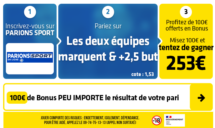 parionssport en ligne 100 euros offerts