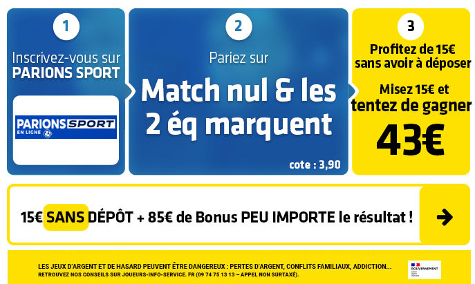 parionssport en ligne 100 euros offerts