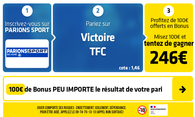 parionssport en ligne 100 euros offerts