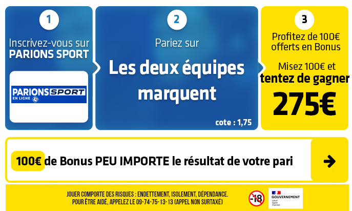 parionssport en ligne 100 euros offerts