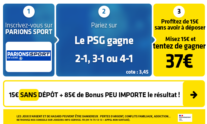 parionssport en ligne 100 euros offerts