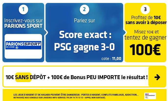 parionssport en ligne 100 euros offerts