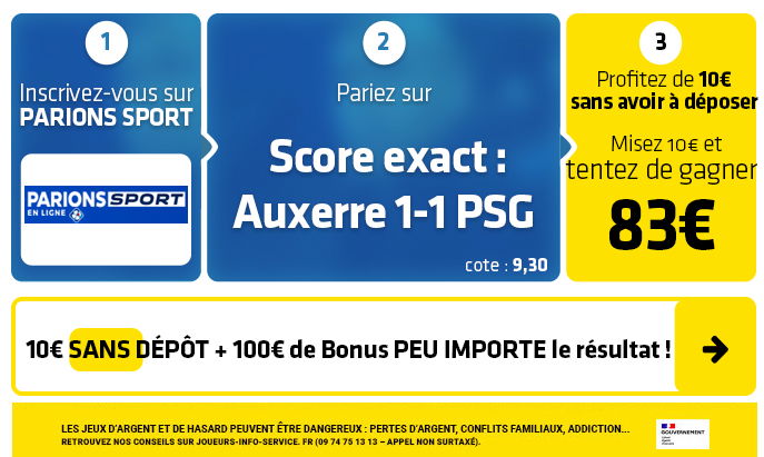 parionssport en ligne 100 euros offerts