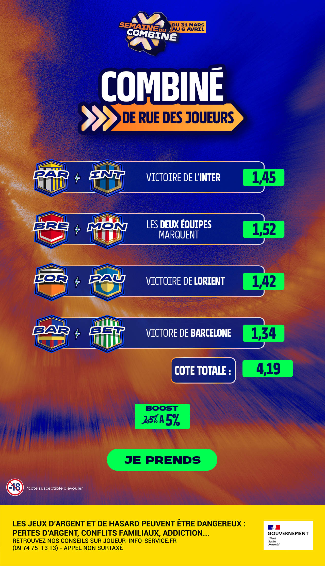 parionssport en ligne 100 euros offerts