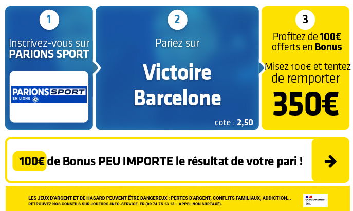 parionssport en ligne 100 euros offerts