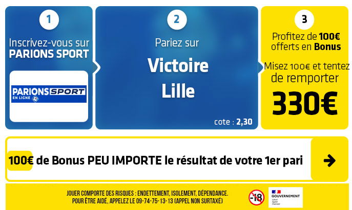 parionssport en ligne 100 euros offerts