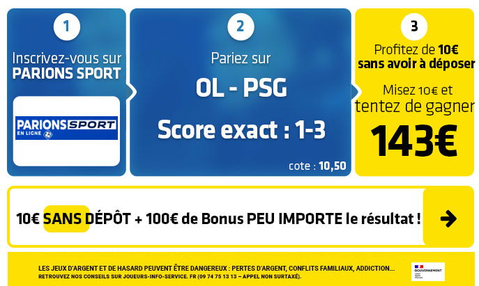 parionssport en ligne 100 euros offerts