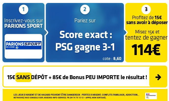 parionssport en ligne 100 euros offerts