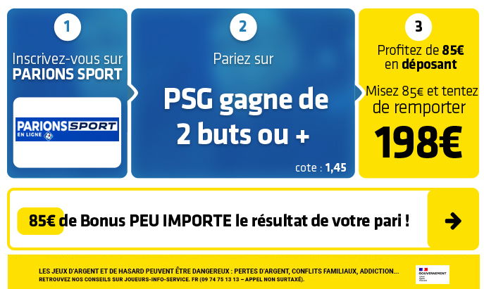 parionssport en ligne 100 euros offerts