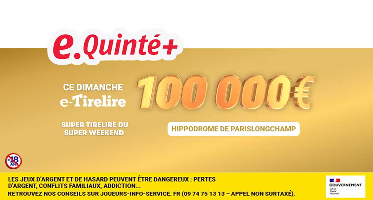 Enorme e-tirelire de 100 000€ ce dimanche 8 juin sur PMU.fr !!!