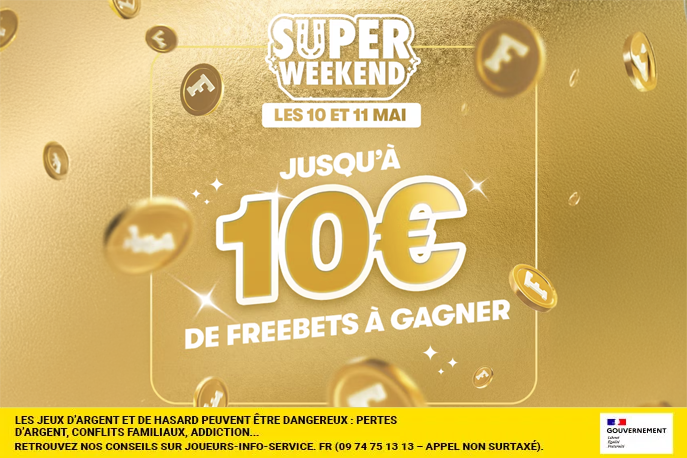 Super Weekend PMU – Gagnez jusqu’à 10€ en paris gratuits les 10 et 11 mai 2025