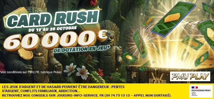Poker : 60 000€ à gagner en ouvrant des coffres sur PMU PLAY Poker !