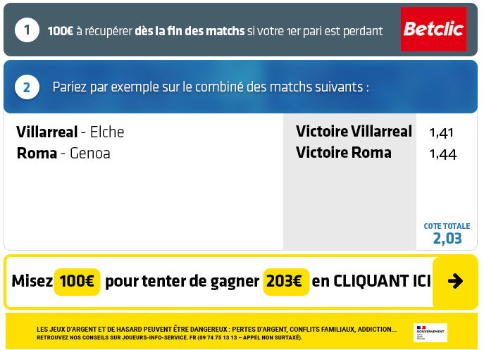 Le dernier COMBI FOOT passé ⇒ Rebelote ce samedi avec 200€ à gagner ?