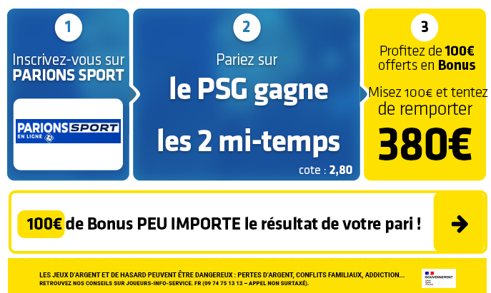 parionssport en ligne 100 euros offerts