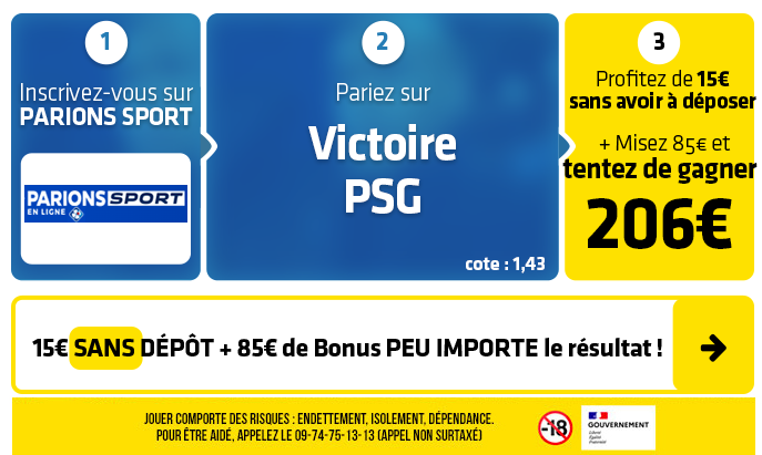 parionssport en ligne 100 euros offerts