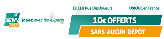 Genybet - 10 euros offerts sans dépôt