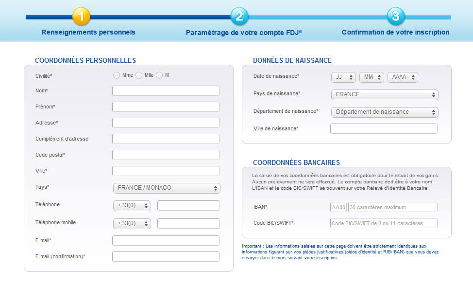 Parions Web Inscription