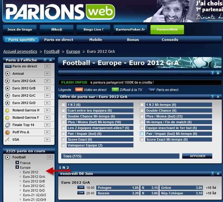 Parier Parions Web