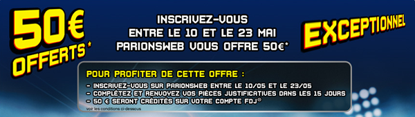 Bonus Parions Web Exceptionnel - 50€ sans conditions