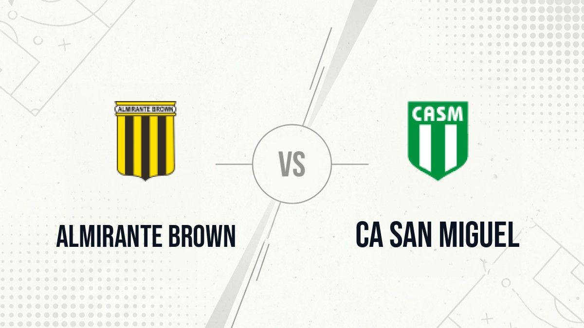 Pronostic Almirante Brown CA San Miguel