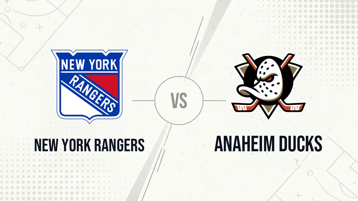 Pronostic New York Rangers Anaheim Ducks